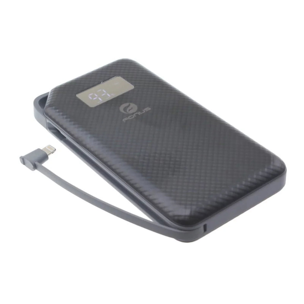 Charger 10000mAh Power Bank w Type-C Retractable USB Cable O1D for  Liquid Jade Primo - Alcatel PulseMix, Idol 5S 5 4S - Blackberry Key2, Motion, KEYone - BLU G9 Pro, Vivo 5 - BOLD N1