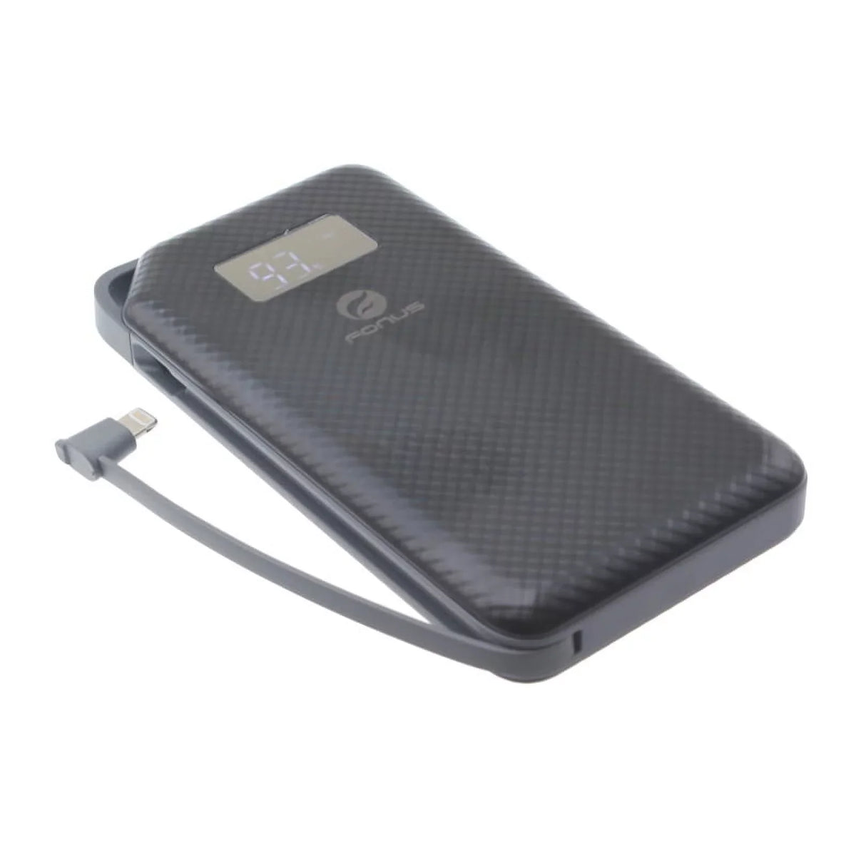 Charger 10000mAh Power Bank w Type-C Retractable USB Cable O1D for  Liquid Jade Primo - Alcatel PulseMix, Idol 5S 5 4S - Blackberry Key2, Motion, KEYone - BLU G9 Pro, Vivo 5 - BOLD N1