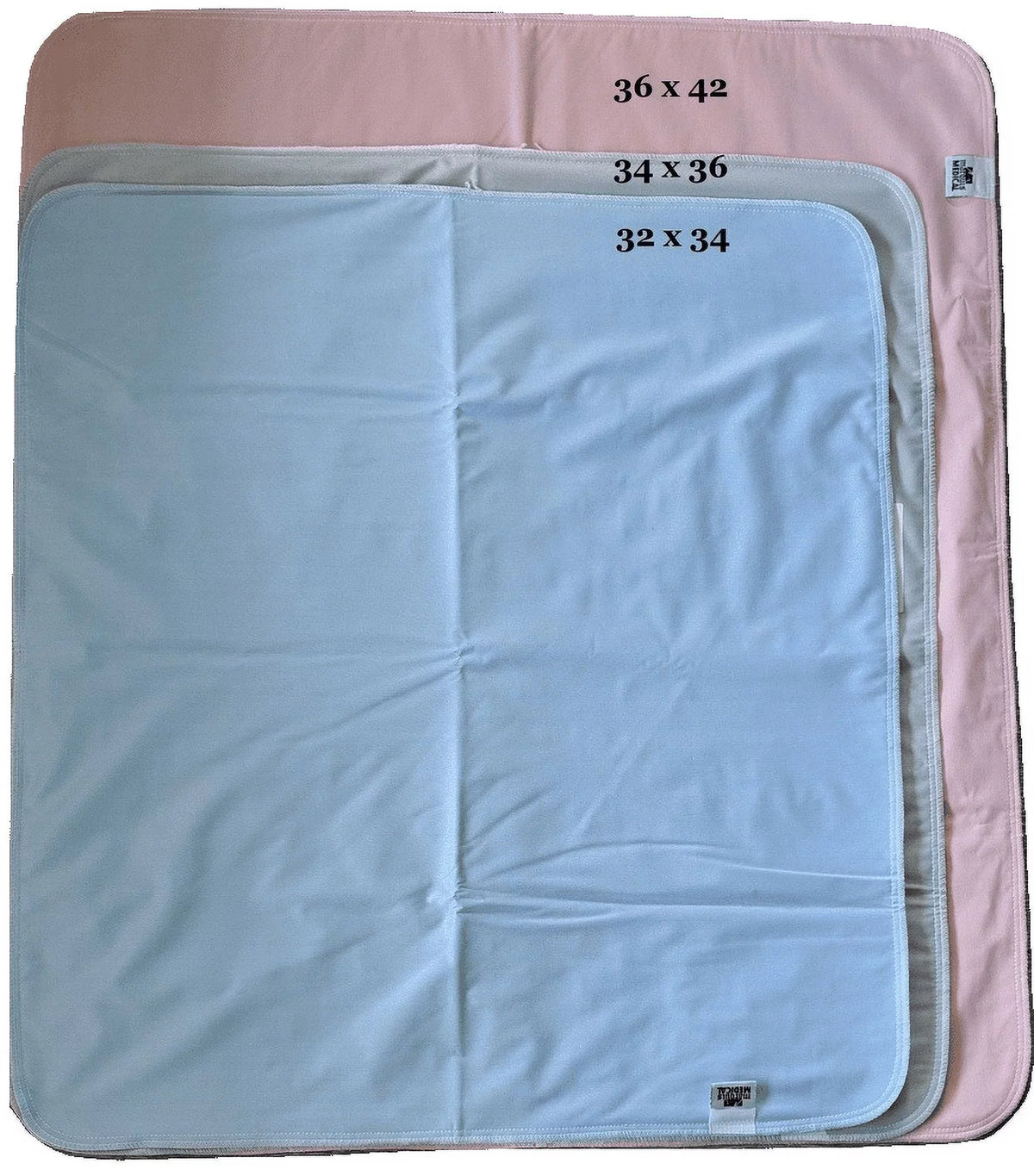 12 Pack Bed Pad Washable Incontinence Underpad - Absorbent Waterproof Urinary Protection for Seniors Children 34 x 36 Blue/Green