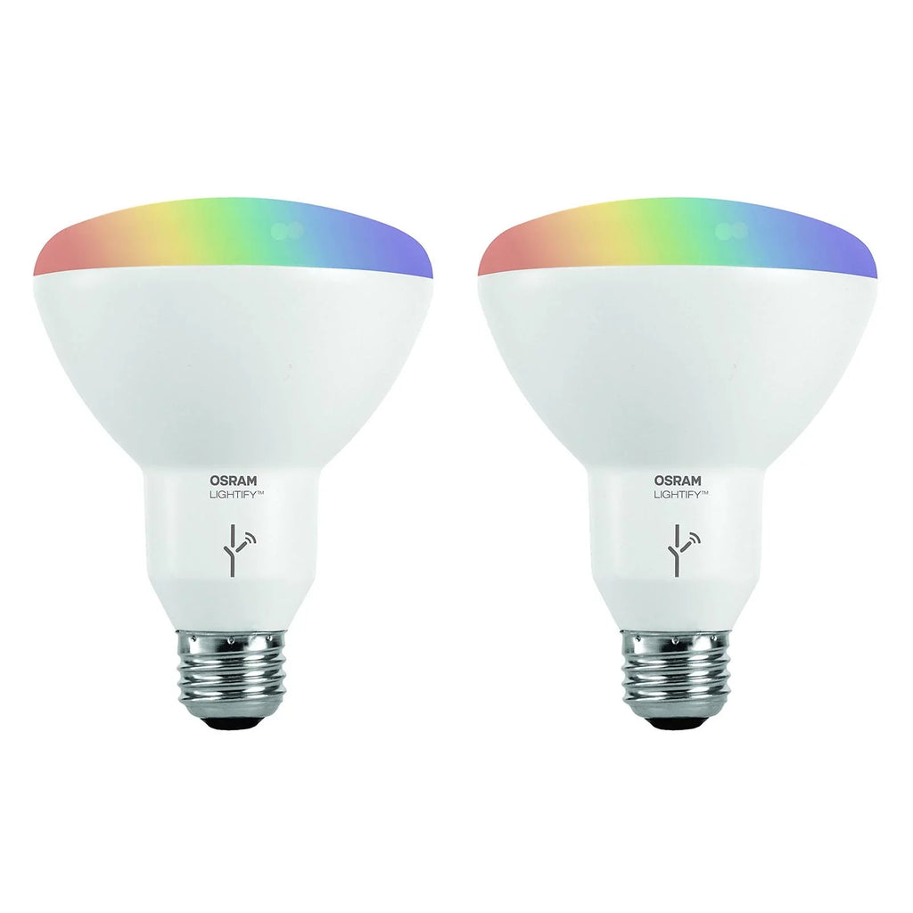 Sylvania SMART+ ZigBee 65W Equivalent Full Color BR30 High CRI LED Light Bulb, 2-count