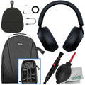 Ultimaxx Essential  WH-1000XM5 Noise-Canceling Wireless Over-Ear Headphones Bundle (Black) - Includes: moisture-protected Gadget Backpack & More (7pc Bundle)
