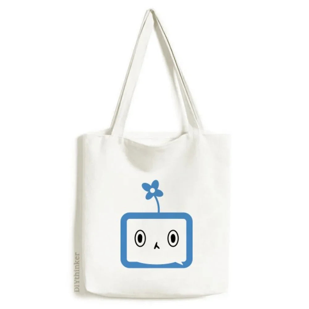 Clover Lovely Small TV Happy Original Tote Canvas Bag Shopping Satchel Casual Handbag
