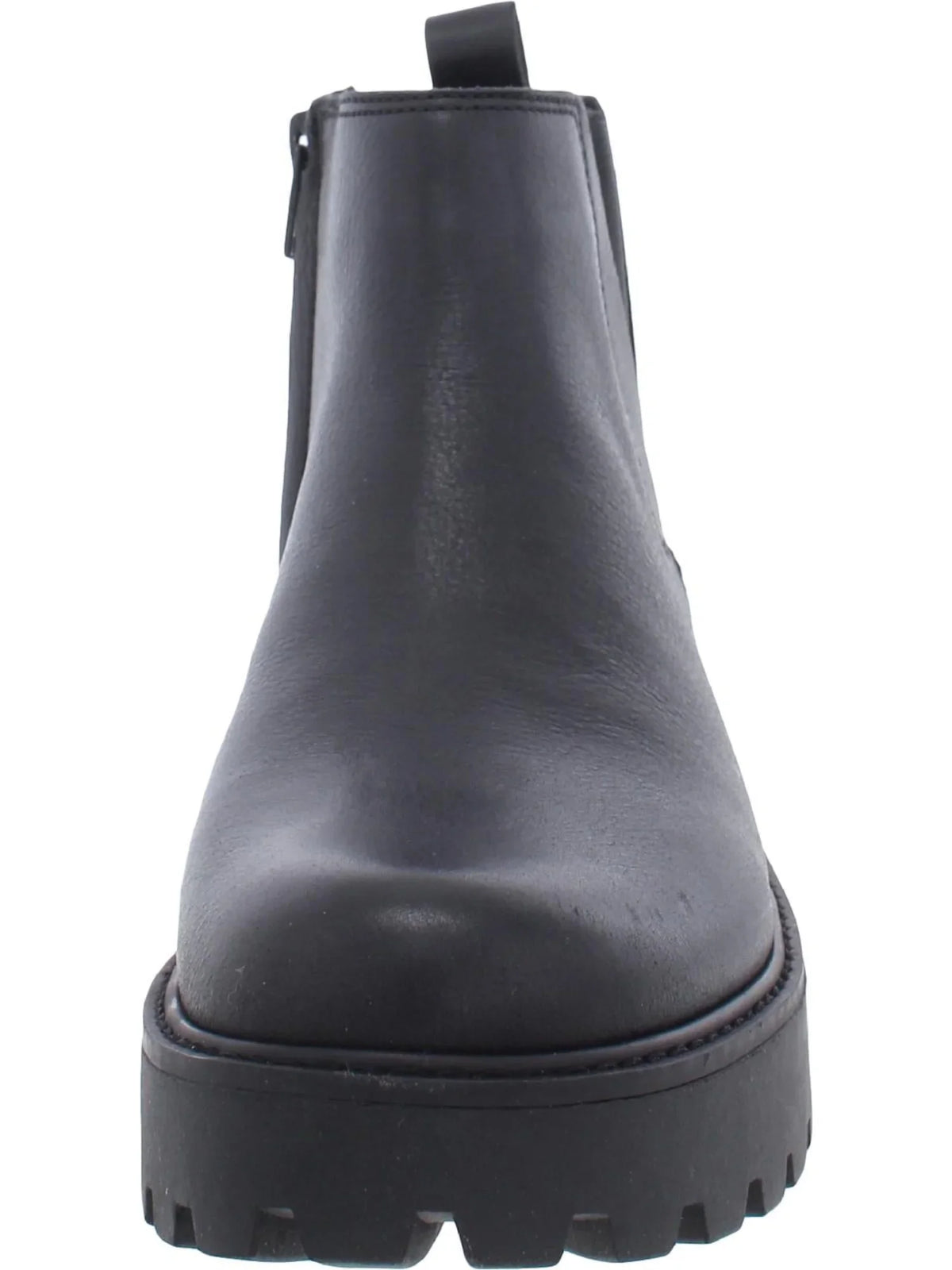 ZODIAC Womens Black Goring Shiloh Round Toe Block Heel Zip-Up Leather Chelsea 10 M