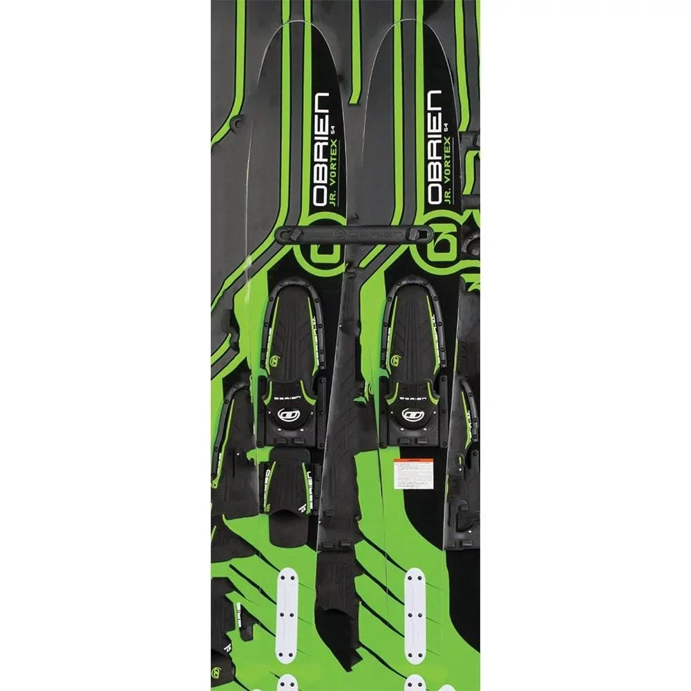 OBrien 54" Adjustable Combo aqua Skis, Kids Size 2-Mens Size 7, Green (2 Pack)