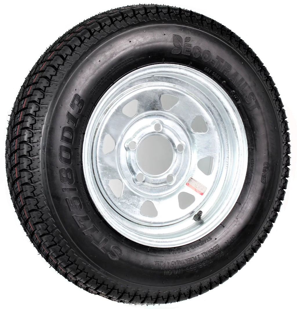 LRB 5 Bolt Galvanized Spoke Wheel. Trailer Tire On Rim ST175/80D13 175/80 13 in