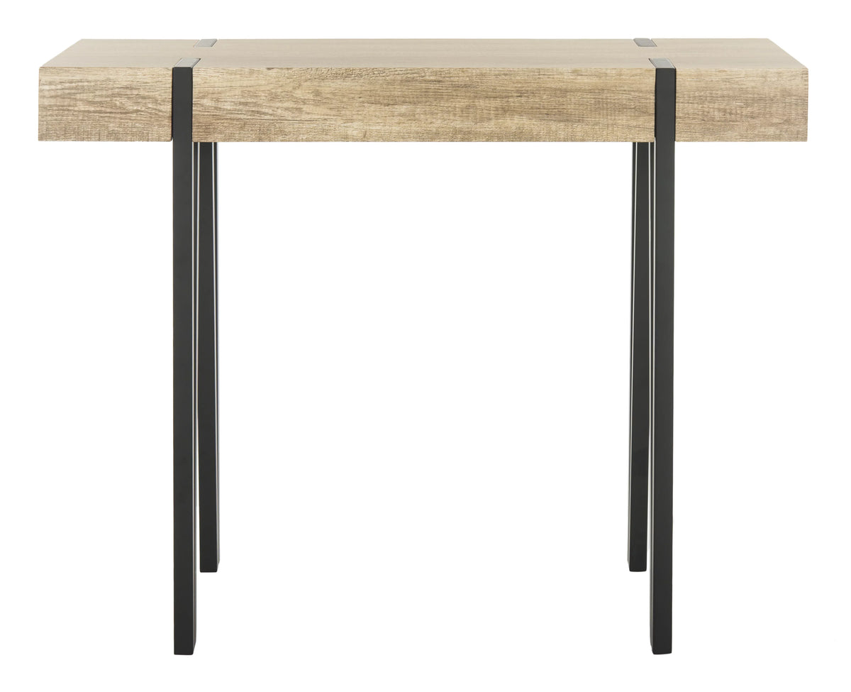 SAFAVIEH Alyssa Rectangular Mid-Century Wood Top Console Table, Brown