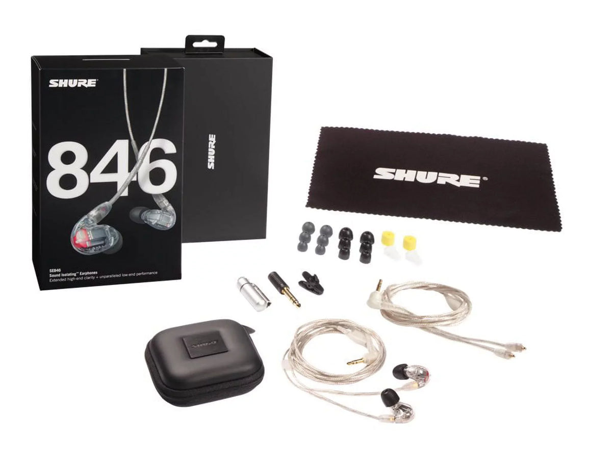 Shure SE846 Sound Isolating - Earphones - in-ear - wired - 3.5 mm jack - noise isolating - clear