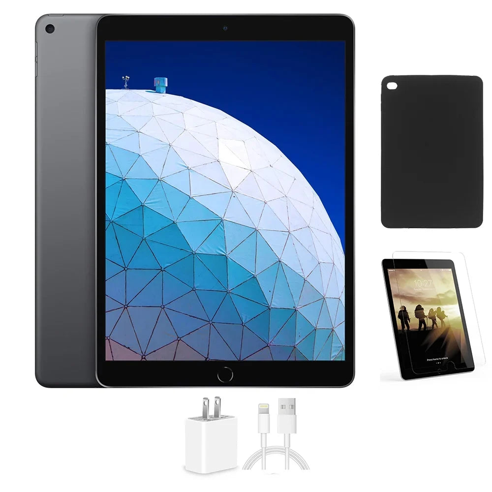 Restored  iPad Air 2 Space Gray, Wi-Fi Only, 16GB, 9.7-inch, Comes with Bundle: Case, Tempered Glass, Generic Charger (Refurbished)
