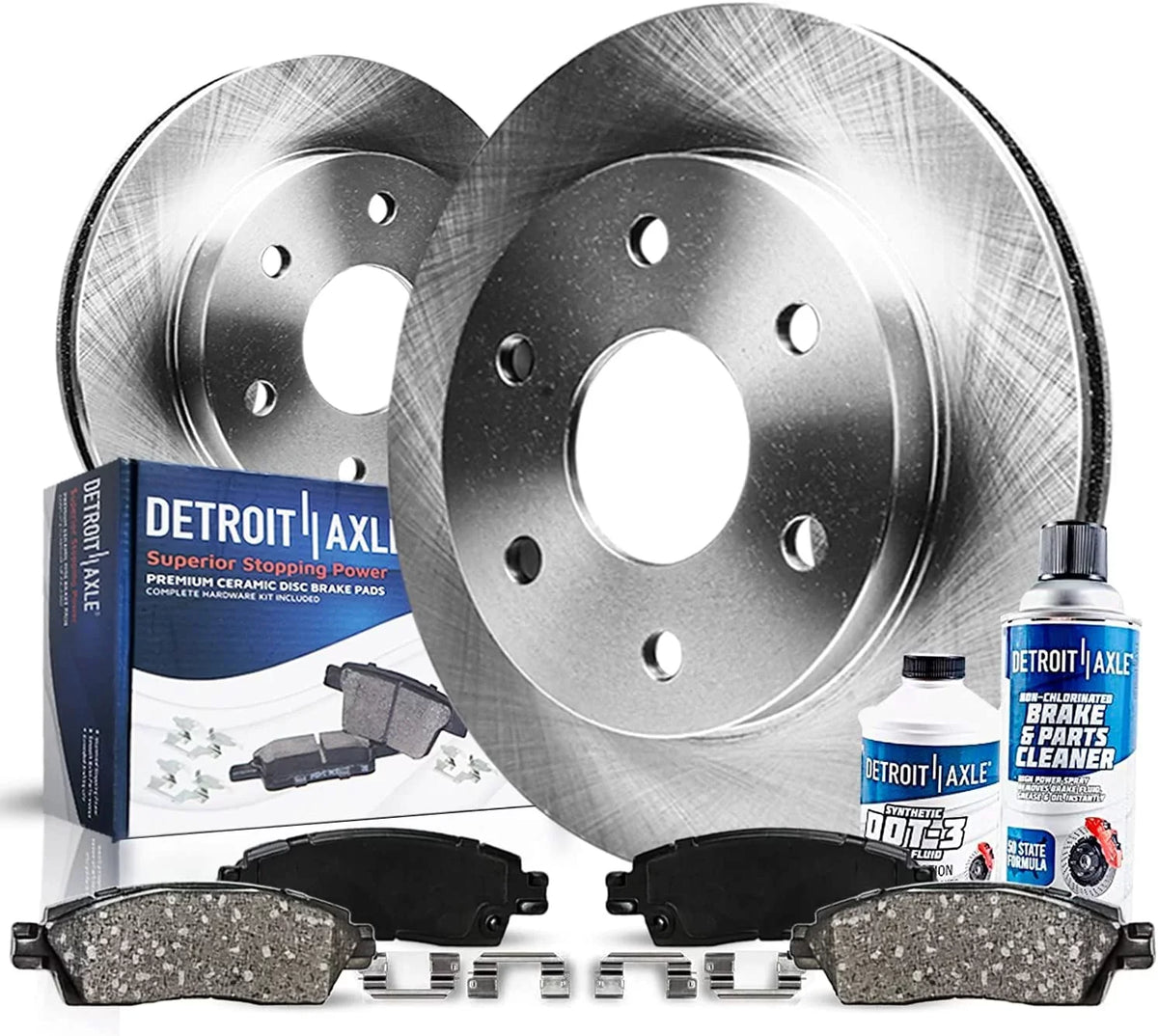 Detroit Axle - Rear Brake Kit for 12-20  F-150 Disc Brake Rotors Replacement 2012 2013 2014 2015 2016 2017 2018 2019 2020 Ceramic Brakes Pads 6 Lug : 13.70" Rotor