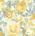 ft.. NuWallpaper Peachy Keen Yellow Vinyl Peel And Stick Wallpaper, 216-in by 20.5-in, 30.75 sq