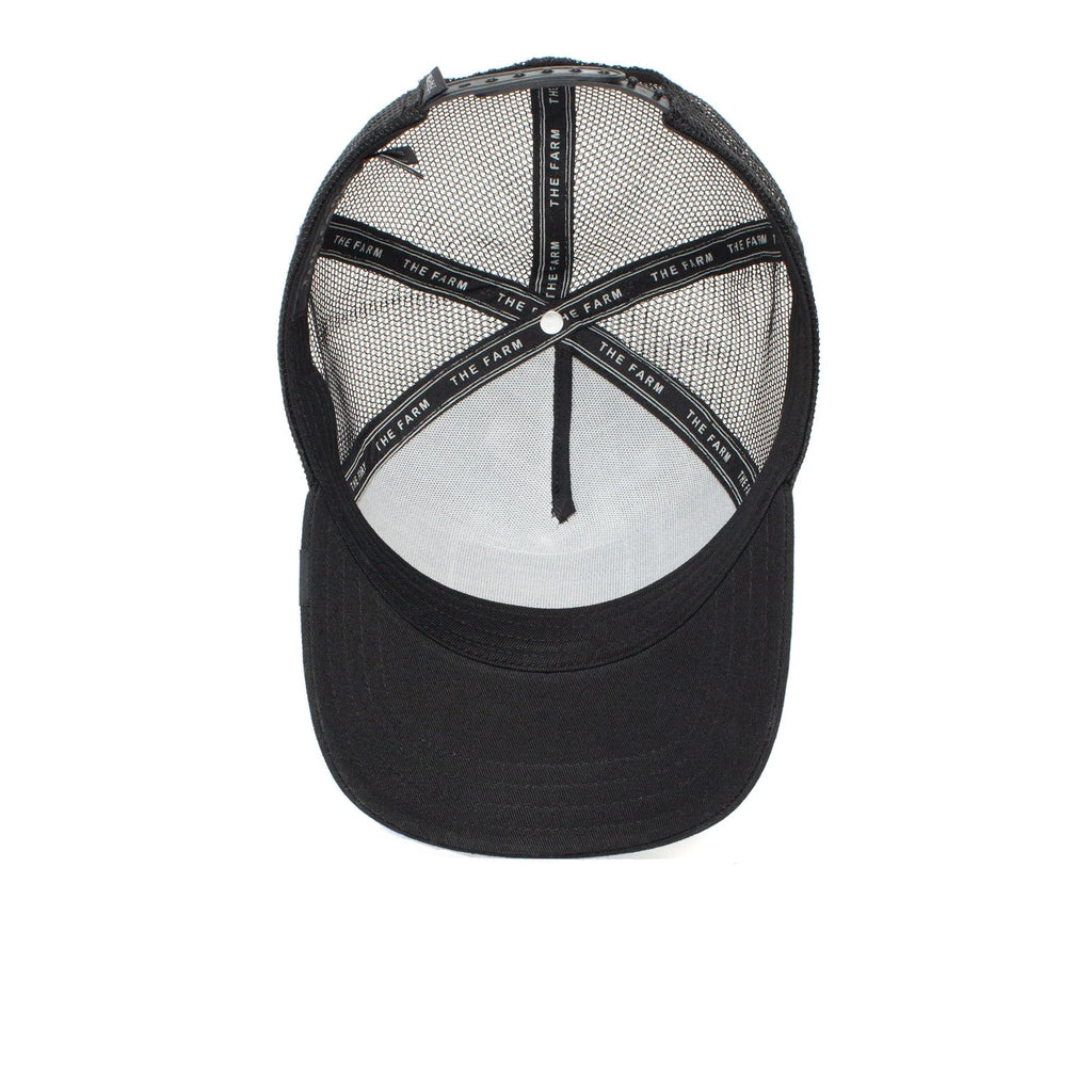 The Farm Unisex Original Adjustable Snapback Trucker Hat, Black (White Tiger), One Size. Goorin Bros