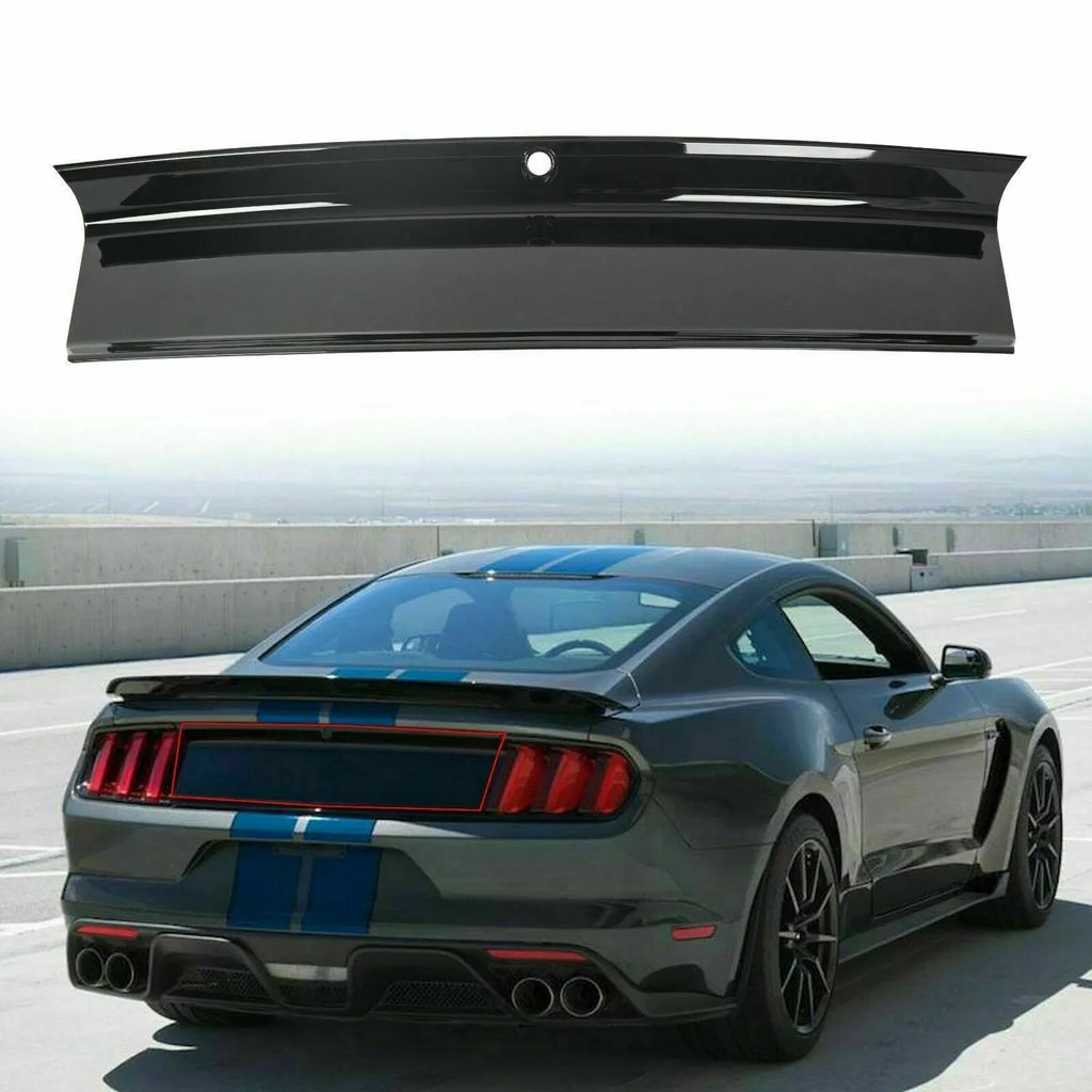 For 2015-2018  Mustang GT Gloss Black Rear Trunk Decklid Panel Trim shield