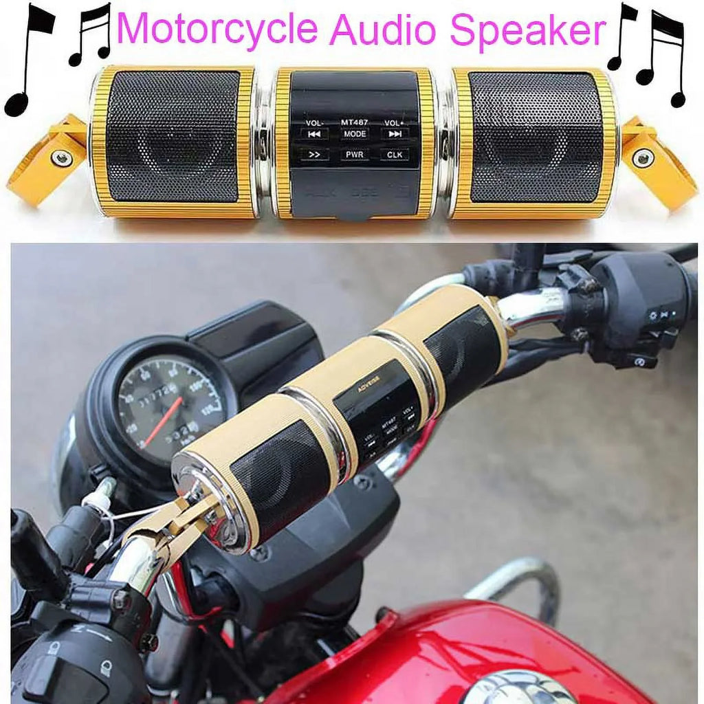 Motorcycle Bluetooth V2.1+ EDR Audio Speaker Waterproof impervious Motorbike Stereo FM Radio USB TF Card MP3 Player