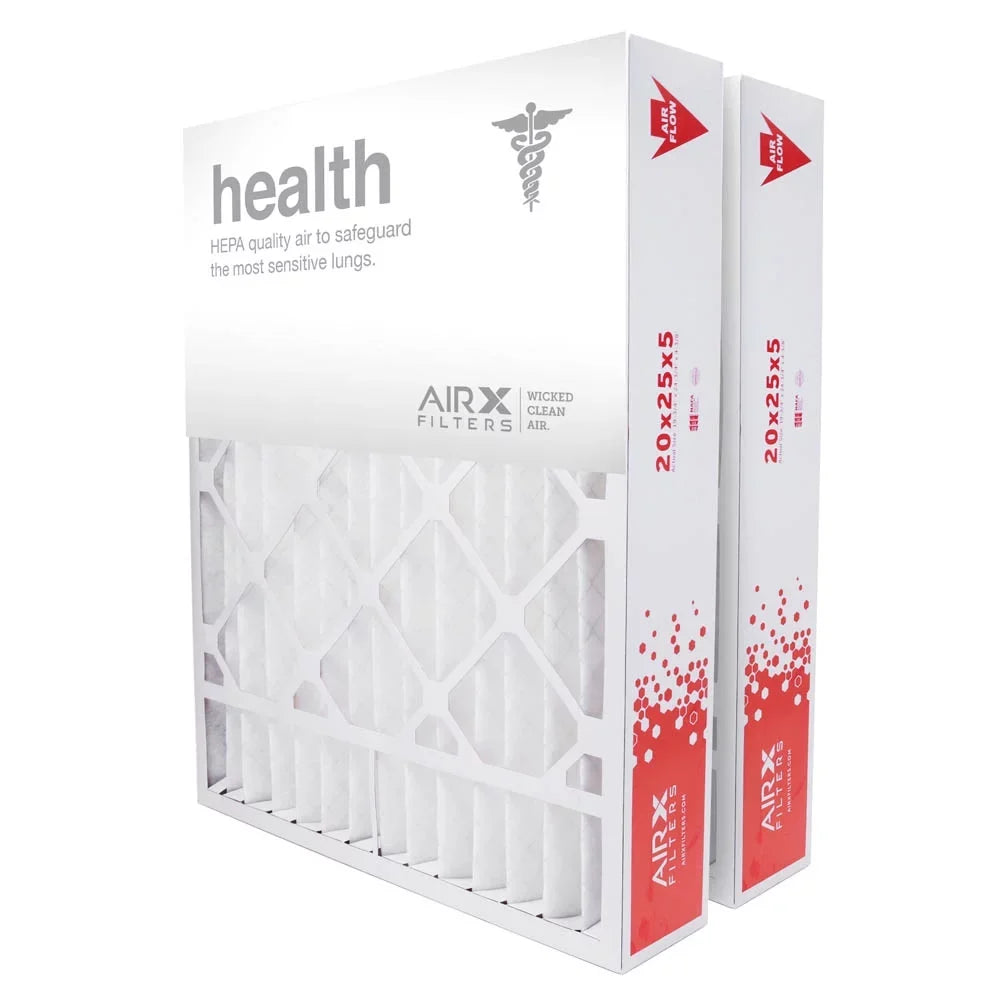 AIRx Filters 20x25x5 MERV 13 HVAC AC Furnace Air Filter Replacement for Honeywell FC100A1037 FC35A1027 CF200A1016, Health 2-Pack, Made in the USA