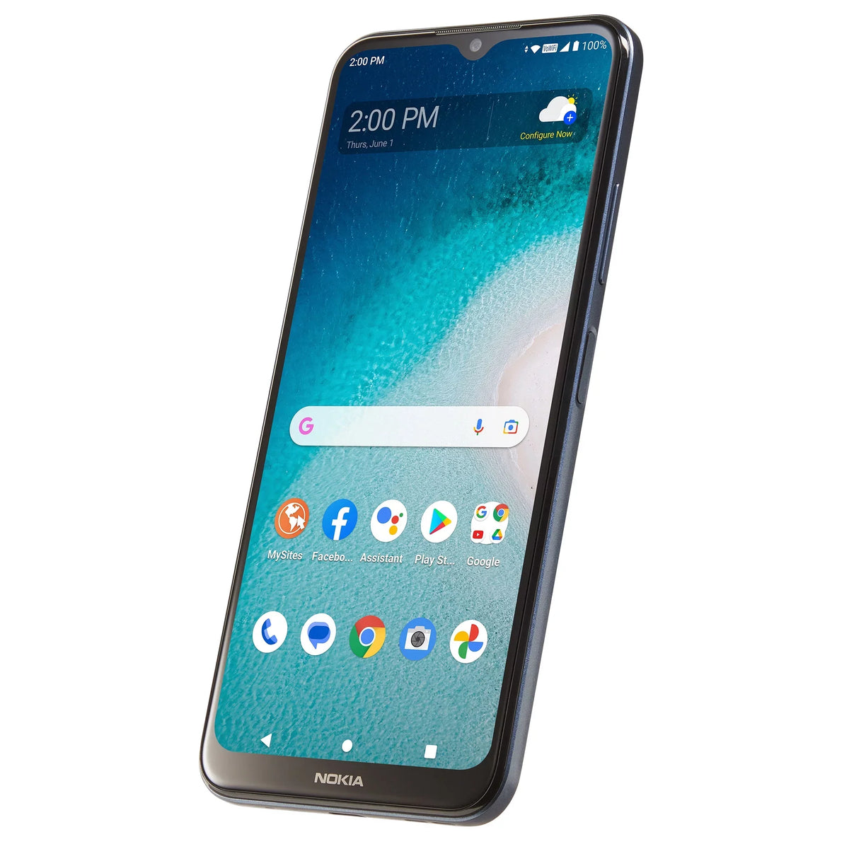 Total by Verizon Nokia C300, 32GB, Blue- Prepaid Smartphone [Locked to Total by Verizon]