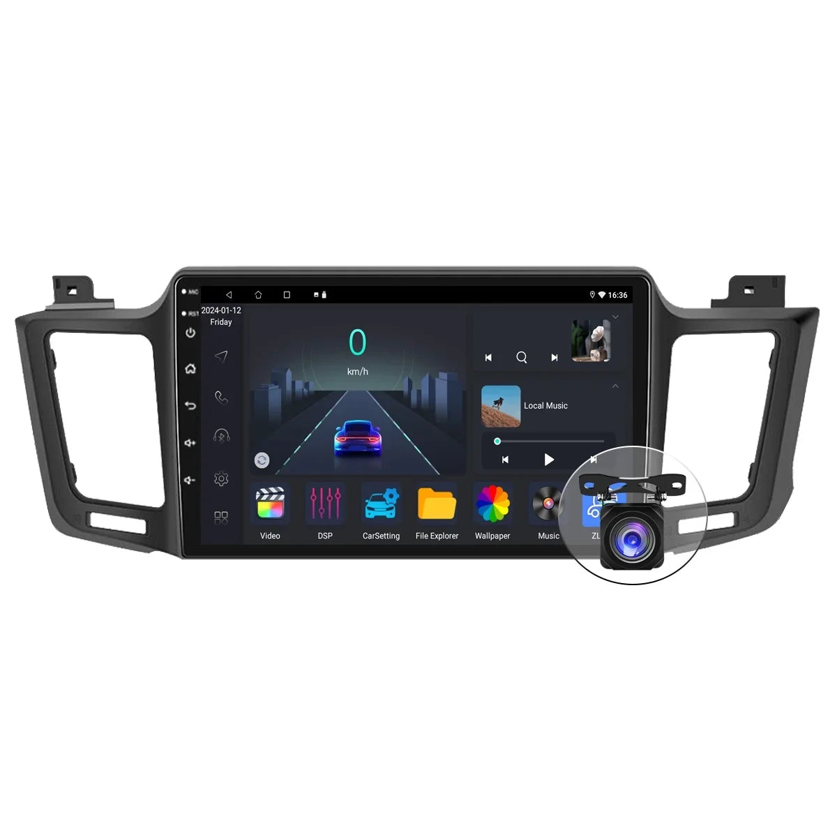 For  RAV4 2013 2014 2015 2016 2017 Android 13 CarPlay Bluetooth 4+64GB  Car Stereo Radio GPS Navigation Player