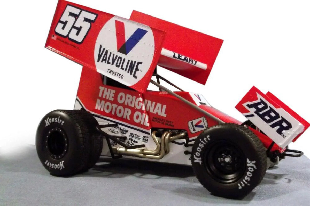 Leary "Valvoline" - Acme A1809515 - 1/18 scale Diecast Car. 2021 Winged Sprint Car, #55 C.J