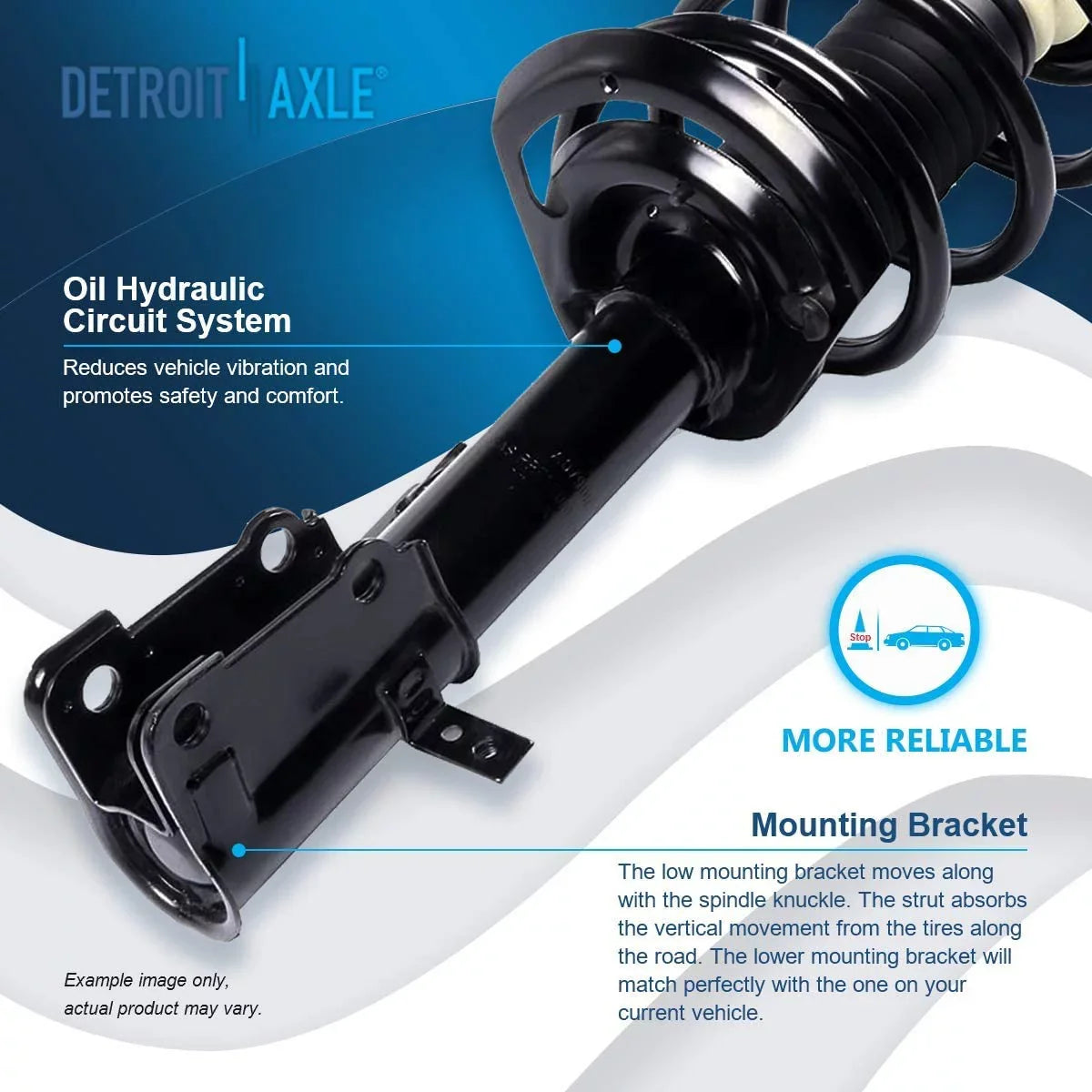 Detroit Axle - Front Struts Sway Bars kit for V6 2009-2018 Dodge Journey Complete 2 Struts w/Coil Spring 2 Front Sway Bar Links 2010 2011 2012 2013 2014 2015 2016 2017 Replacement Struts Assembly