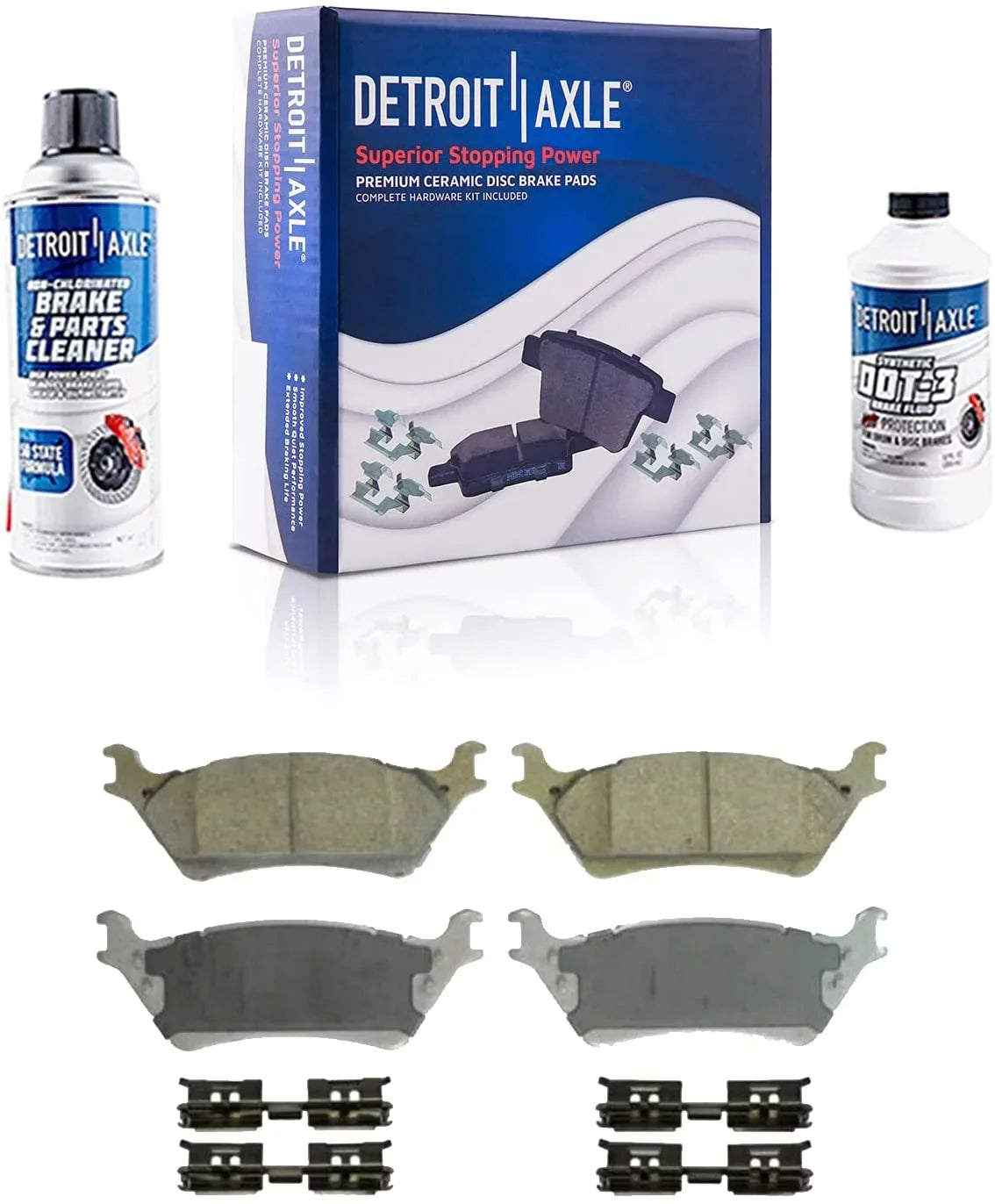 Detroit Axle - Rear Brake Kit for 12-20  F-150 Disc Brake Rotors Replacement 2012 2013 2014 2015 2016 2017 2018 2019 2020 Ceramic Brakes Pads 6 Lug : 13.70" Rotor