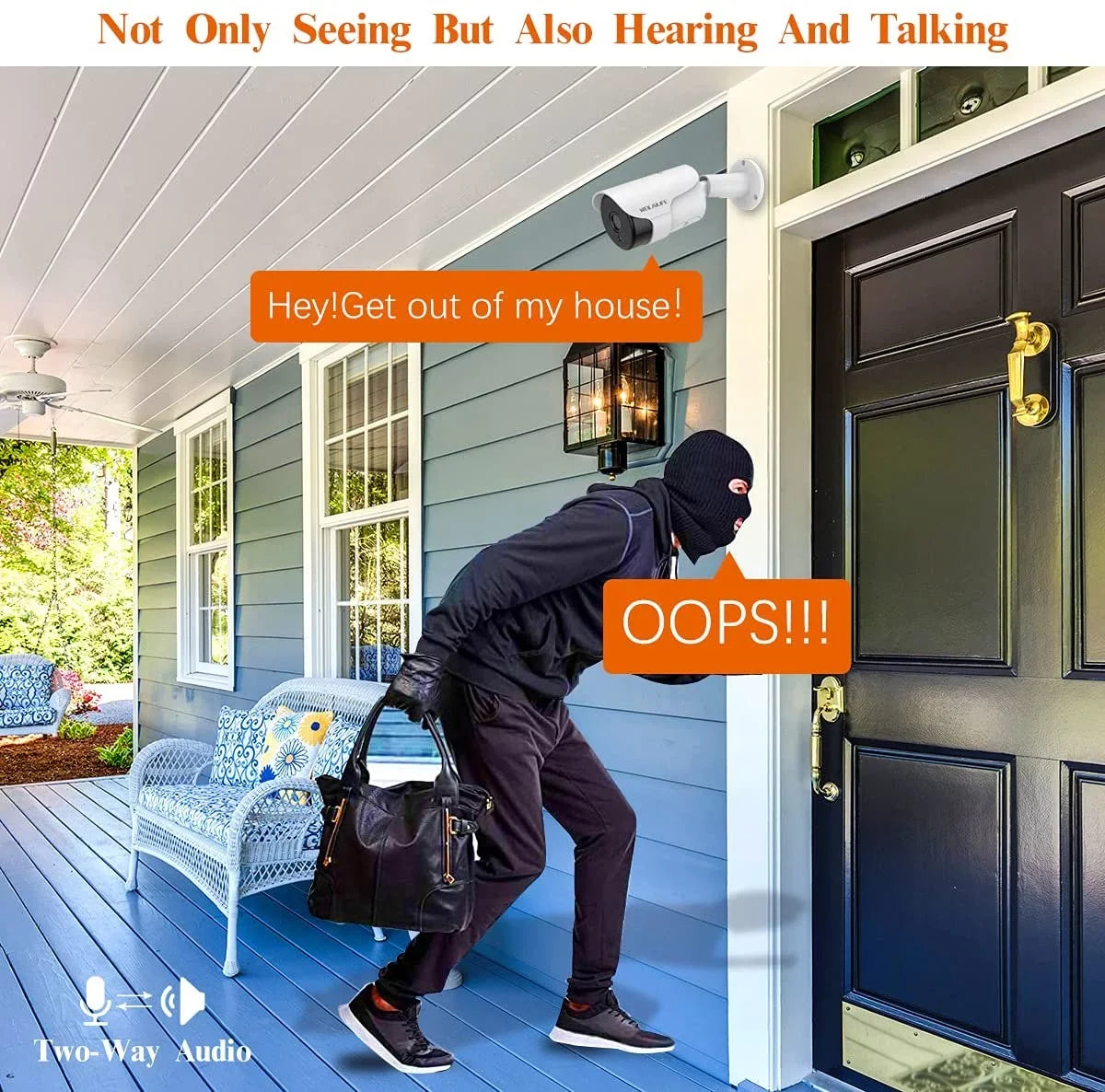 【5.0MP Two Way Audio】 PoE Security Camera System, 4pcs 5MP IP66 Waterproof Security Cameras, 8 Channel NVR Recorder with 2TB HDD, 24/7 Video Complete Surveillance Systems for Outdoor/Indoor Use