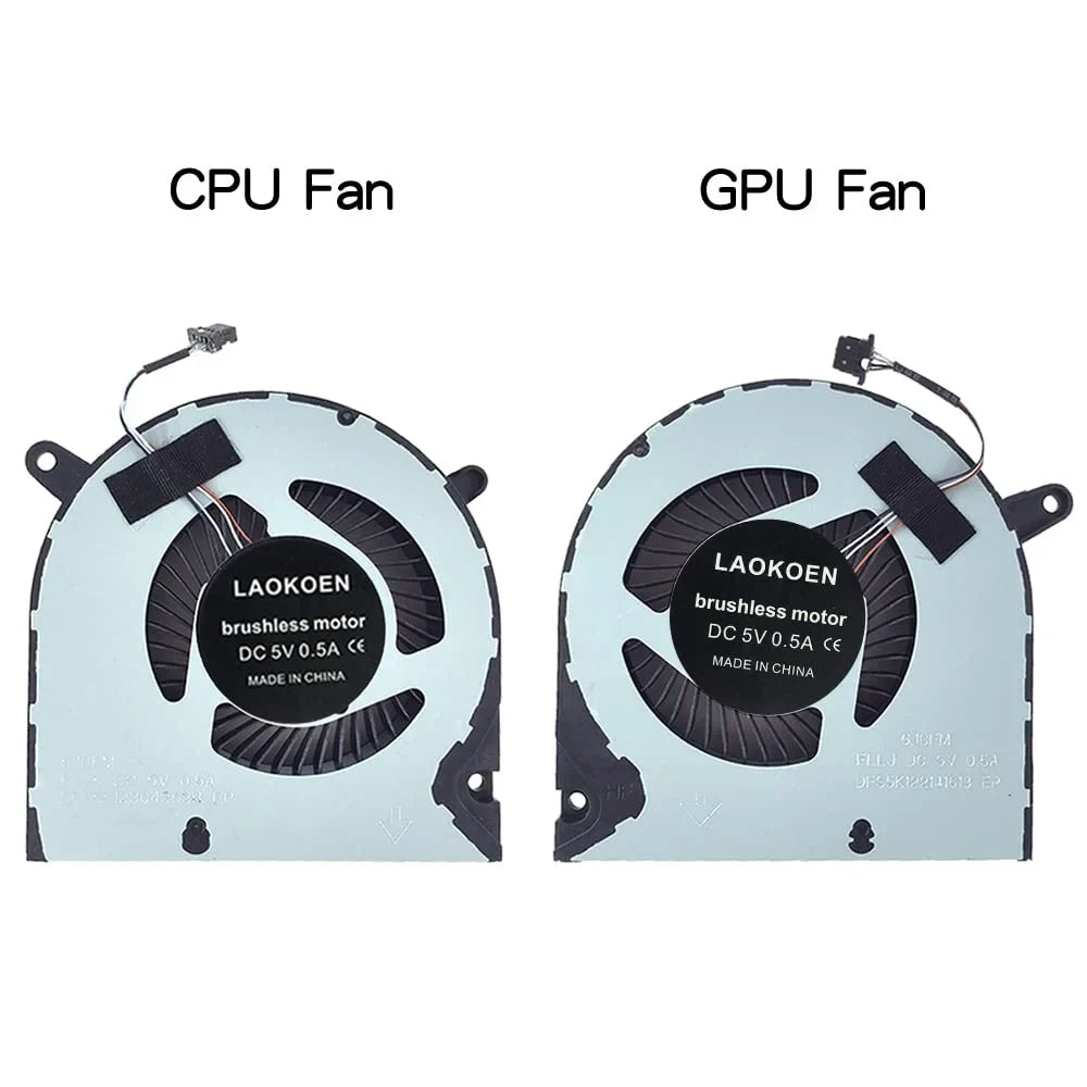 New Replacement Cooling Fans for  G3 3590 G3-3590 Series Laptop FLLK FLLJ P/N: 0160GM 04NYWG EG75070S1-1C060-S9A