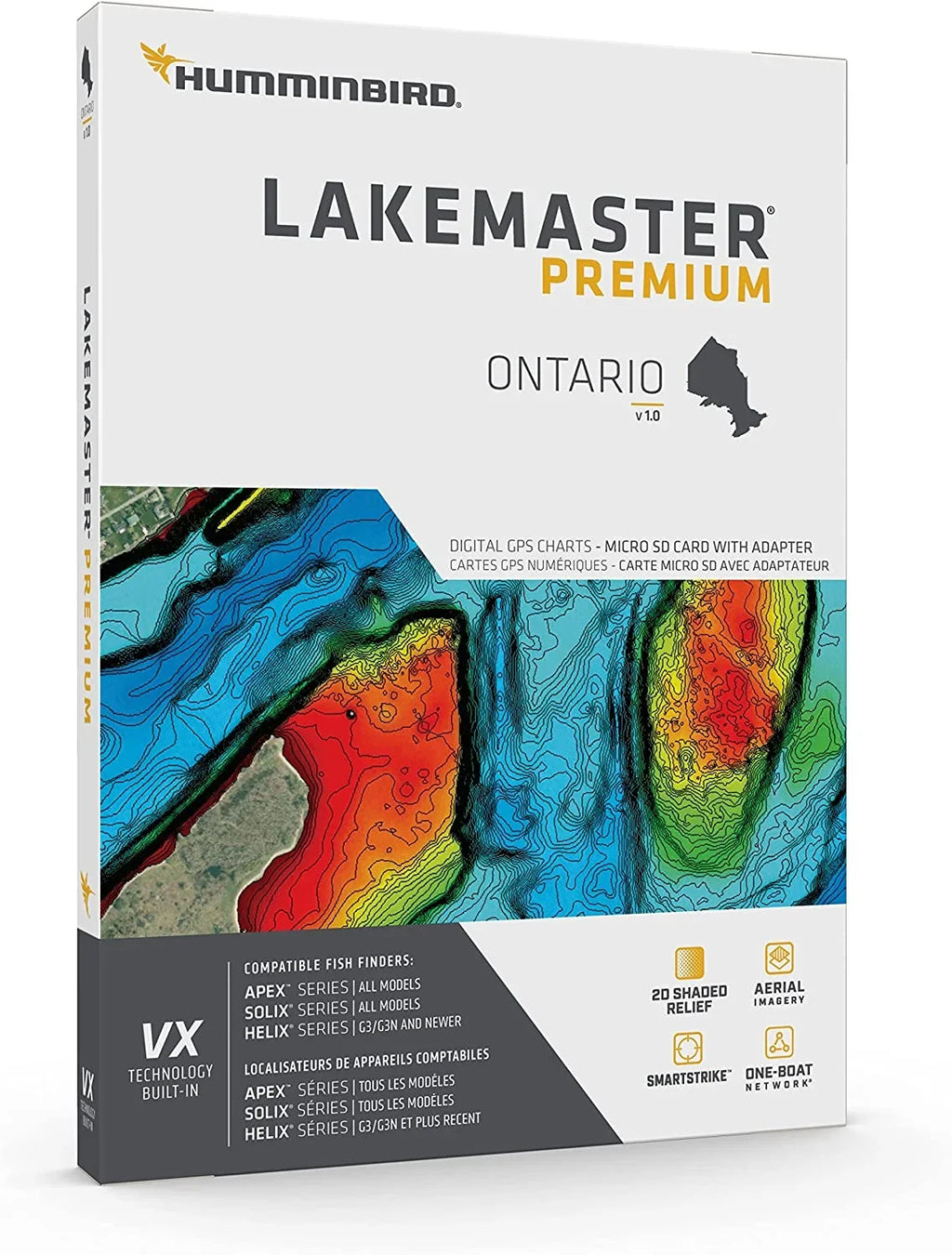 Humminbird LakeMaster Premium Ontario V1 One ship Network VX Technology