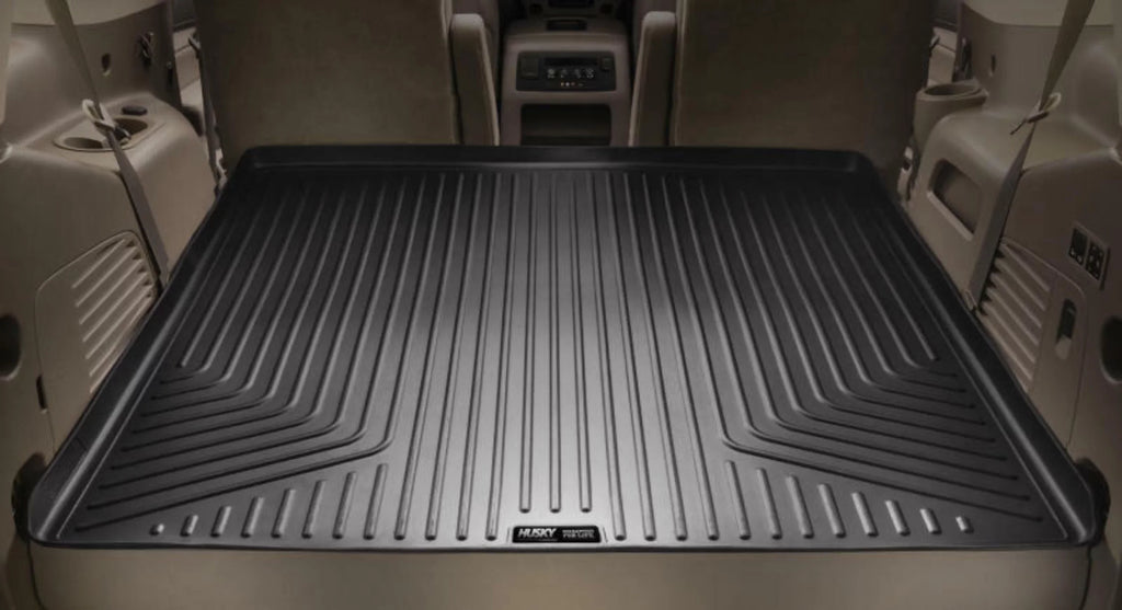 Husky by RealTruck Weatherbeater Series Cargo Liner Black suitable with 12-19  Highlander; appropriate with to back of 2nd row Seats over foldered 3rd row Seats
