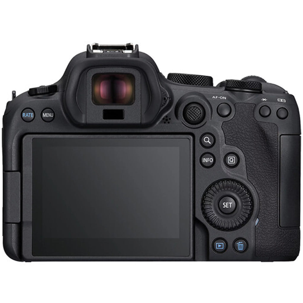 EOS R6 Mark II Mirrorless Camera w/  RF 24-105mm f/4 L IS USM Lens + 128GB Memory Card + LED Video Light + Microphone + Battery Grip & More