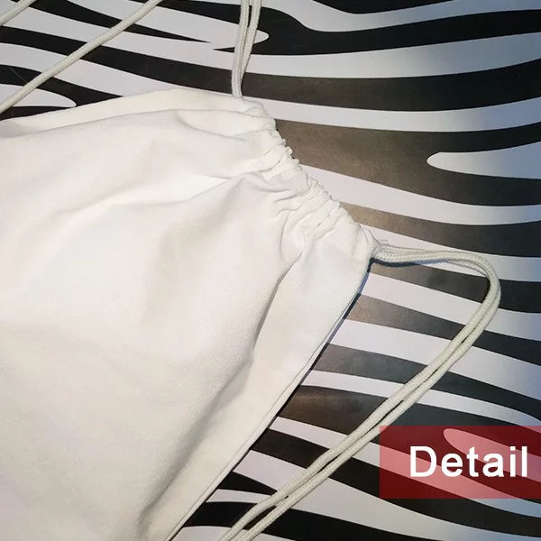 English Language Culture Common Sense Restaurant Backpack Canvas Drawstring Reusable Mesh Shopping Bag