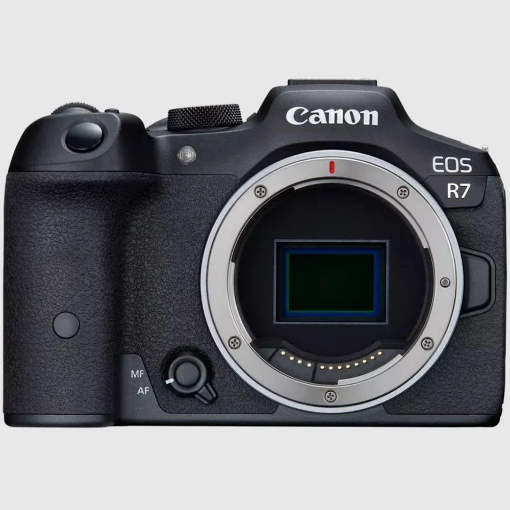 EOS R7 Mirrorless Camera Content Creator Kit Including Body + 18-45mm IS STM Lens + Microphone + 2 Battery 5137C055 Bundle with Deco Gear Photography Bag + Monopod + Software & Accessories
