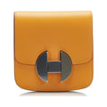 Pre-Owned Authenticated Hermès 2002 Wallet Calf Leather Orange Small Wallets Unisex (Good)