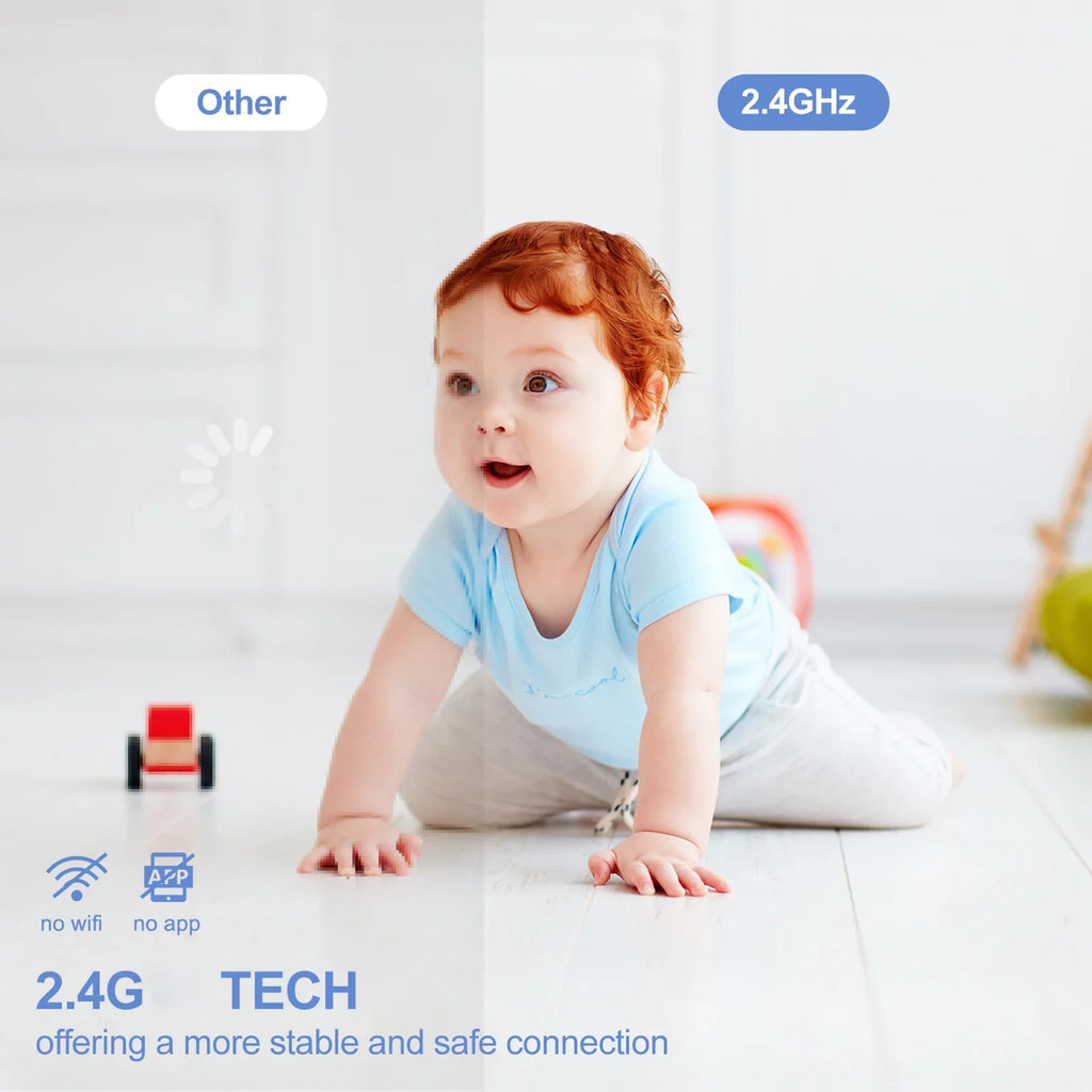 Arealer Wireless Monitor Video Monitor for Monitor with 4.3 Inch TFT LCD Screen Room Detection Motion Detection IR Functions Built-in Lullabies