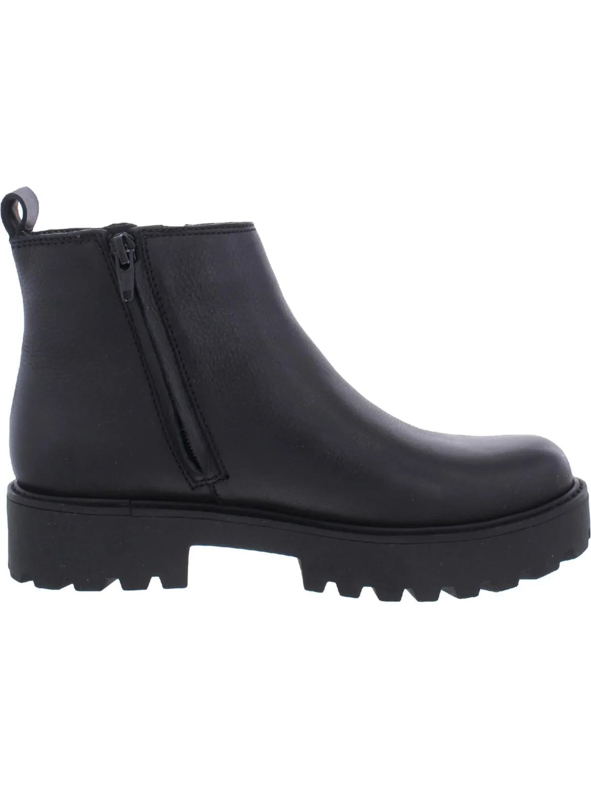 ZODIAC Womens Black Goring Shiloh Round Toe Block Heel Zip-Up Leather Chelsea 10 M