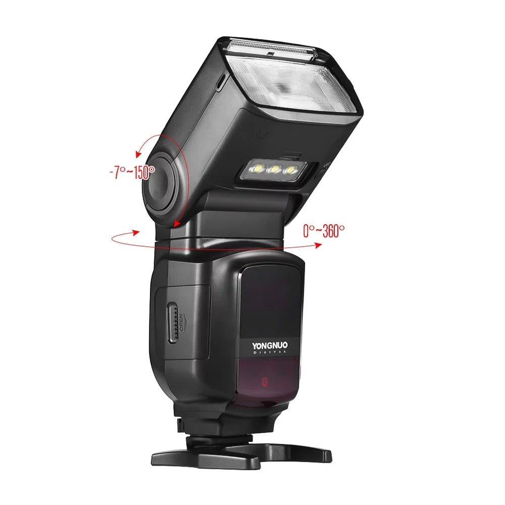 YONGNUO YN968N II Wireless TTL Flash Speedlite with Built-in 5600K LED Light, 1/8000s HSS, appropriate with  DSLR Cameras and YN622N YN560 Wireless System