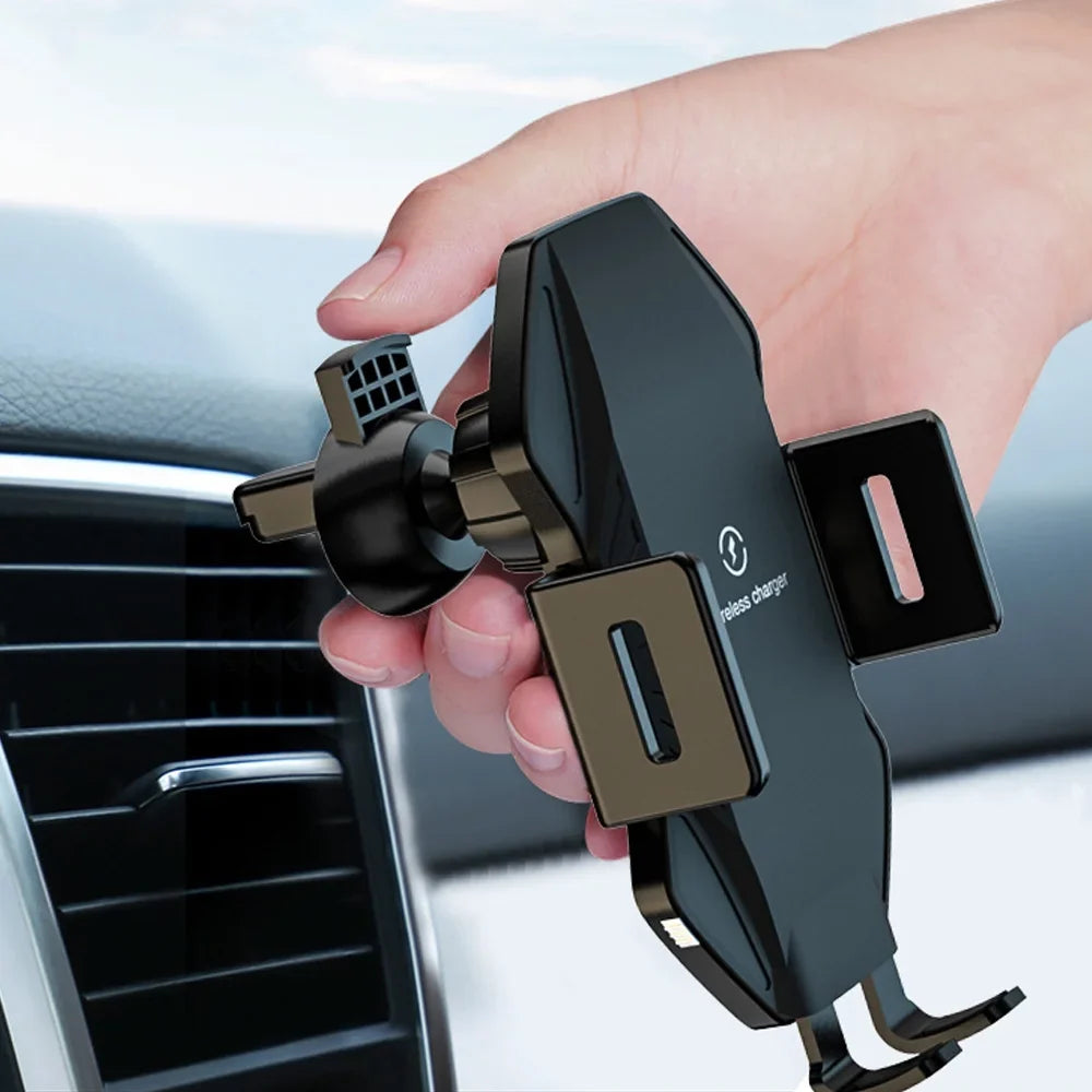 Wireless Car Charger, Saoqi 10W Smart Sensor Auto Clamping Air Vent Dashboard Windshield Car Phone Holder Mount, suitable for iPhone, , Google, , etc