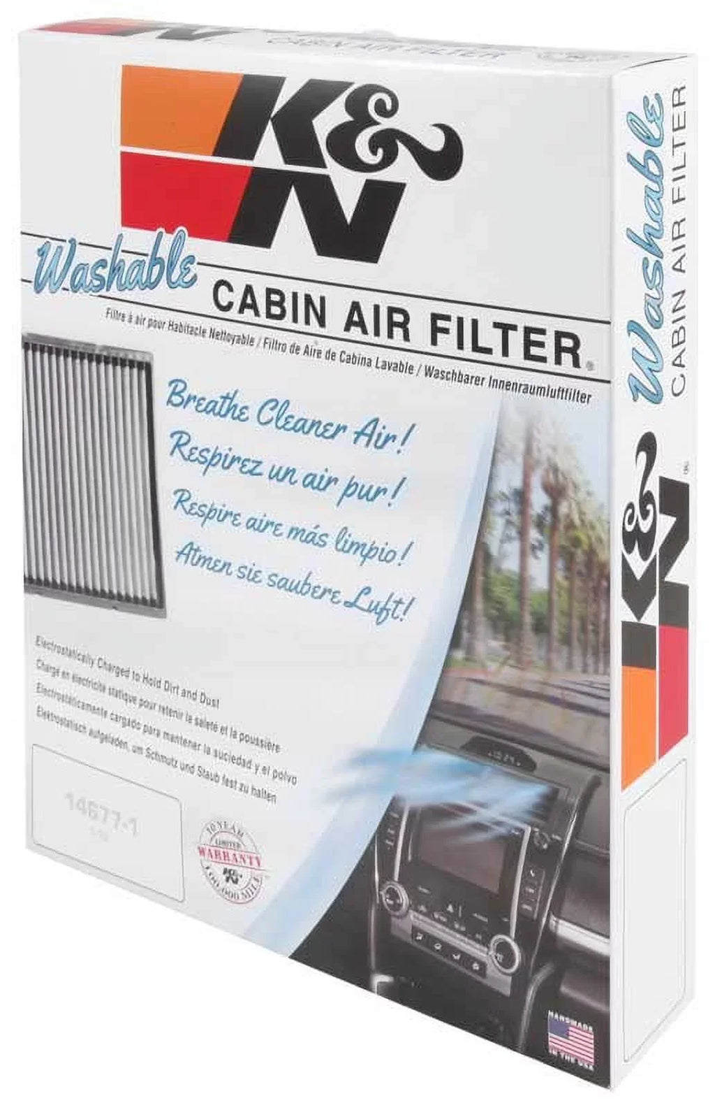 K&N VF2008 Washable & Reusable Cabin Air Filter Cleans and Freshens Incoming Air for your , Lexus Fits select: 2001-2007  HIGHLANDER, 1999-2003 LEXUS RX