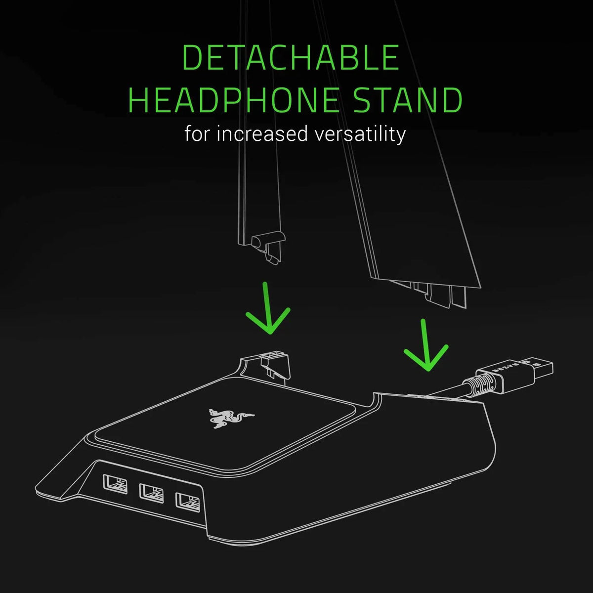 Base Station Chroma - Chroma Enabled Gaming Headset Stand with USB Hub