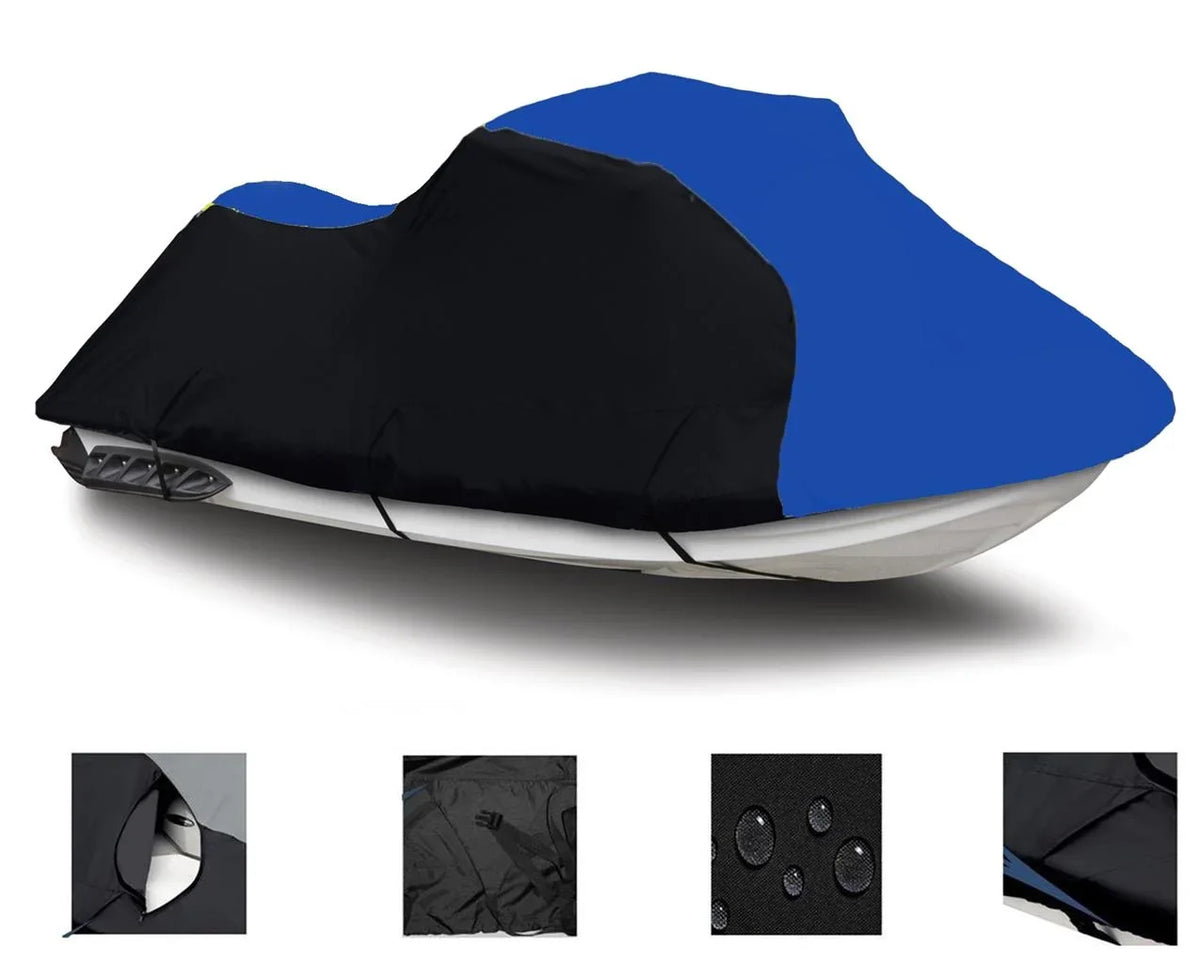 BLACK / BLUE HEAVY-DUTY, 600 DENIER Jet Ski shield PWC shield suitable for Kawasaki 750 STX 1994 1995 1996 1997 1998