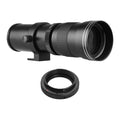 Suzicca Camera MF Super Telephoto Zoom Lens F/8.3-16 420-800mm T Mount with Adapter Ring Universal 1/4 Thread Replacement for  EF-Mount Cameras 80D 77D 70D 60D 60Da 50D 7D 6D 5D T7i T7s T6s T6