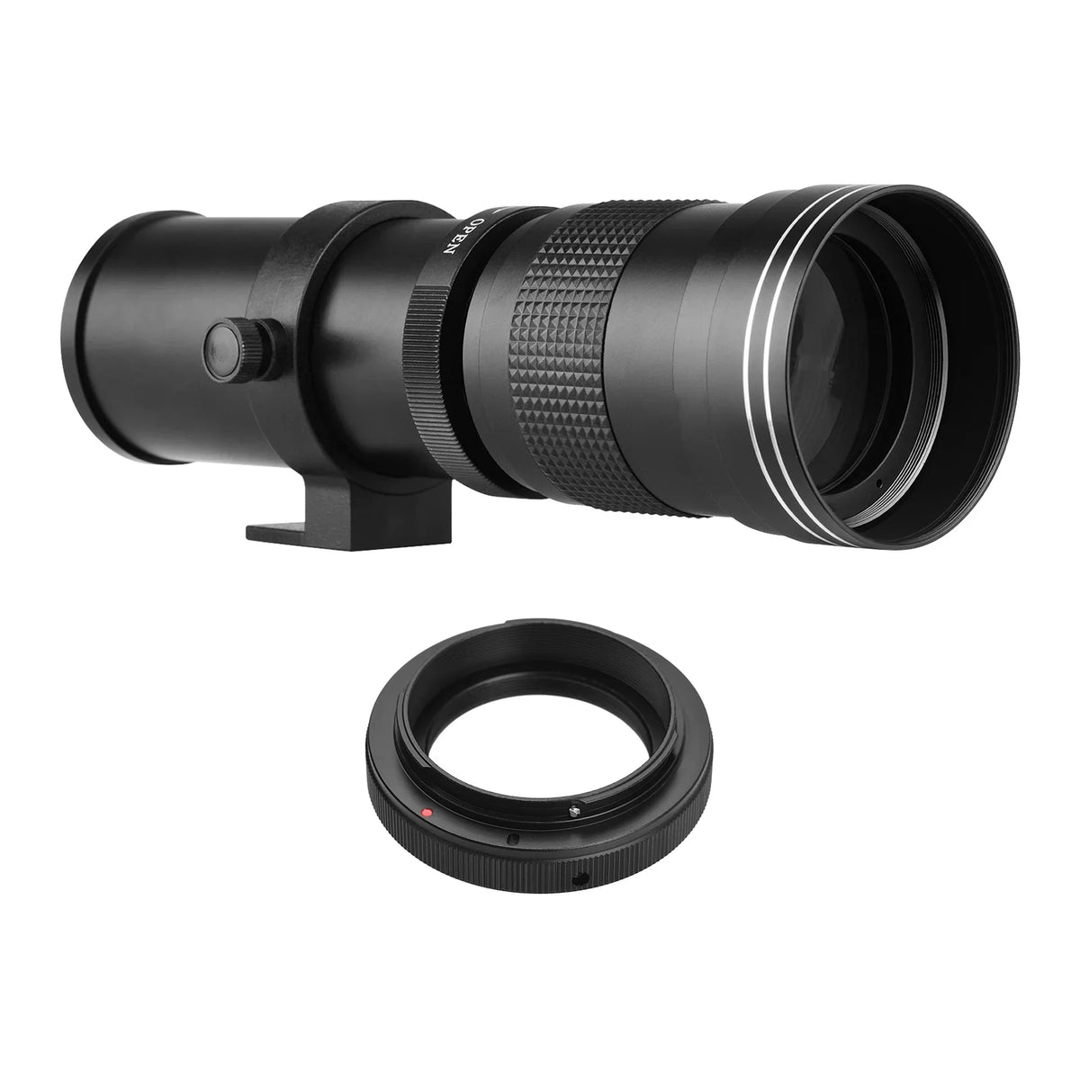 Suzicca Camera MF Super Telephoto Zoom Lens F/8.3-16 420-800mm T Mount with Adapter Ring Universal 1/4 Thread Replacement for  EF-Mount Cameras 80D 77D 70D 60D 60Da 50D 7D 6D 5D T7i T7s T6s T6