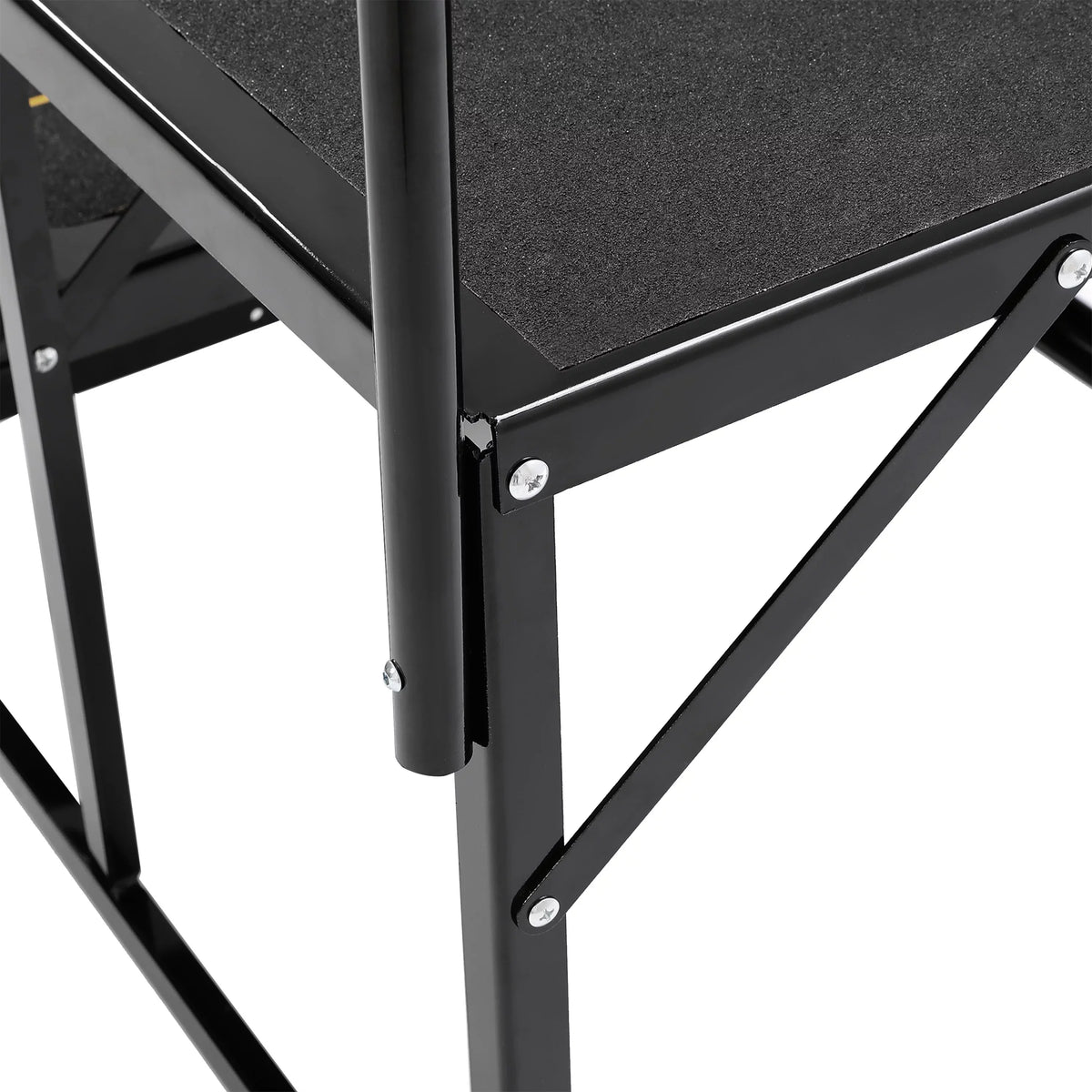 HECASA Universal 3 Steps Stairs Steel for RV Travel Trailer Camper Trailer W/ Side Load Hand-railing Armrest Hand Rail