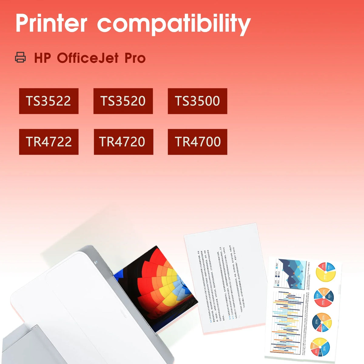 PG275XL Ink Cartridge for  ink 275 and 276 for PG275 and CL276  Printer Ink for  PIXMA TS3522 TS3520 TS3500 TR4722 TR4720 TR4700 Printer
