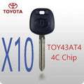 X10  TOY43 TOY43AT4 Transponder Chip Key ( 4C ) VLS