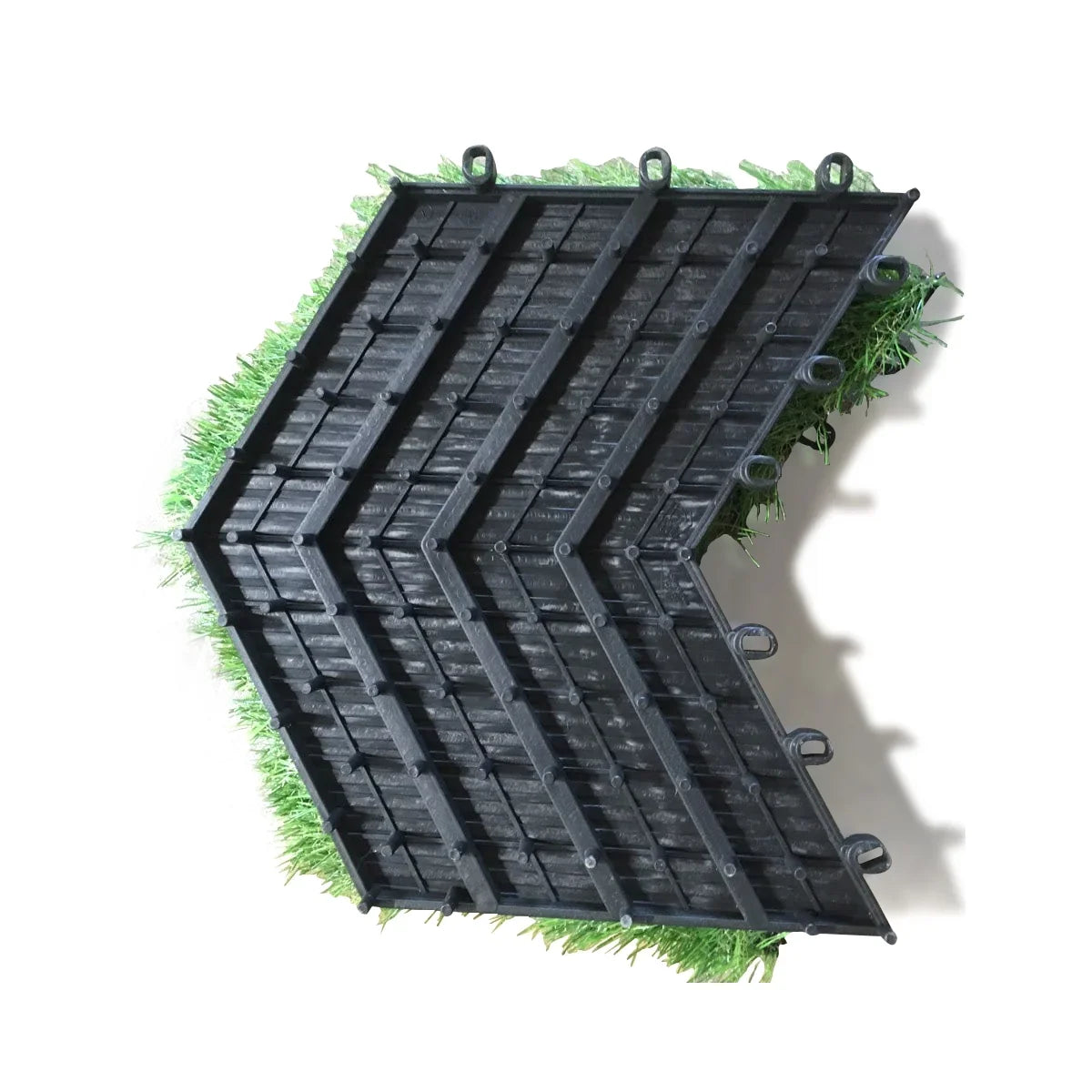 Home Cal Interlocking Grass Deck Tiles (Pack of 10, 12"x12")Turf Tiles Snap On Tile Flooring - Fake Grass Tiles, Artificial Grass Floor | Rubber Tiles, Outdoor Tile for Patio Table Grass Balcony Decor