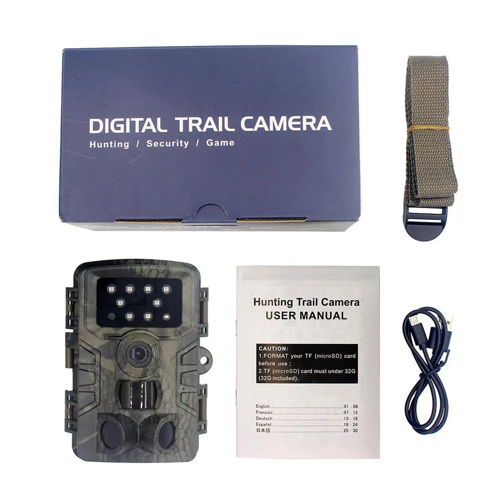 Mini Camera 16MP 1080P Game Camera moisture Wildlife Scouting Cam with 120 degree Wide Angle Lens and Night .0" LCD IR LEDs