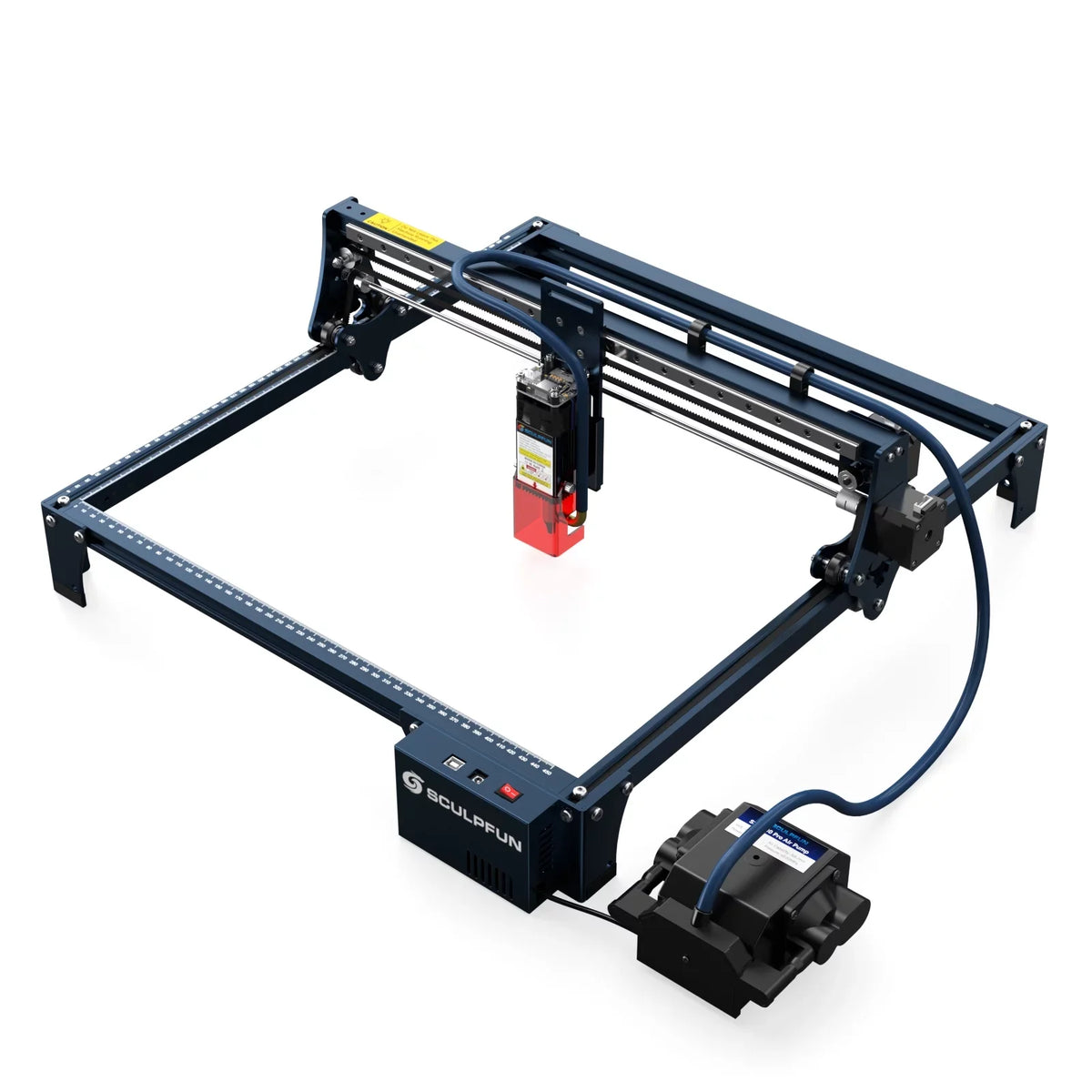 SCULPFUN-2 Engraving Machine,Pump Nozzle Limit With Air-assist With Lens Limit Switchs 5w Nozzle Limit Switchs S30 With 410x400mm Area 5w With Switchs 5w Wireless Air Assist Pump With Auto Air