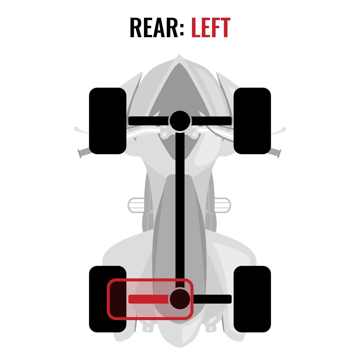 Sixity XT Rear Left Axle matching with Can-Am Renegade 1000 2015 - EFI 4X4