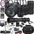 EOS R6 Mirrorless Digital Camera with RF 24-105mm f/4 L is USM Lens + RF 100-400mm is USM Lens + 420-800mm Super Telephoto Lens + 128GB Memory + Case + Tripod + Filters 43pc Bundle
