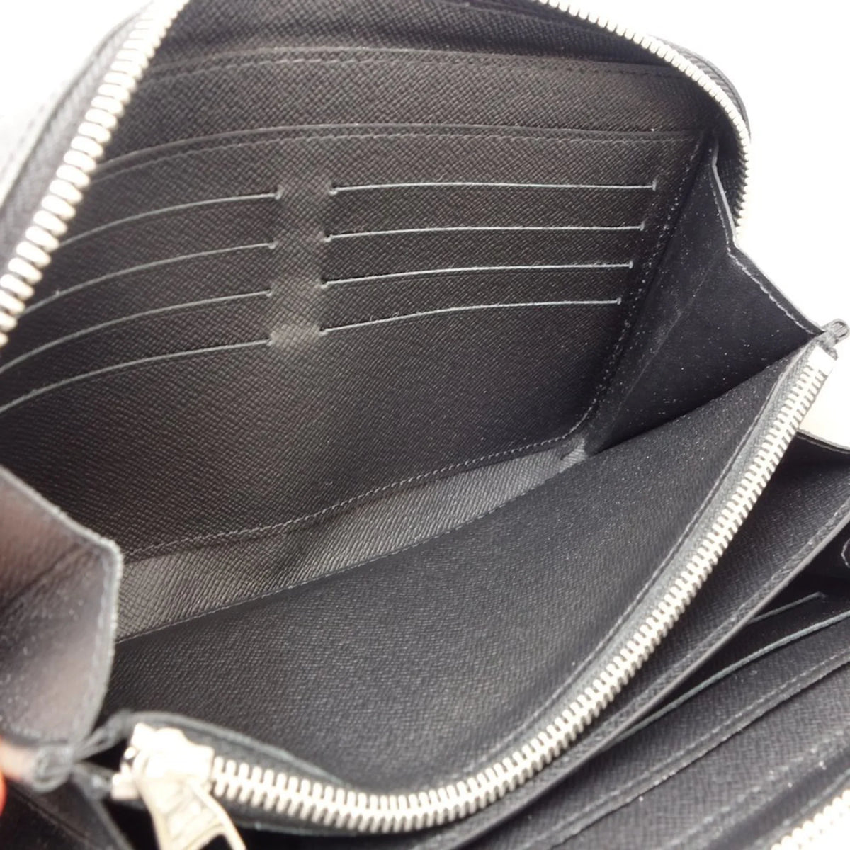 Pre-Owned Louis Vuitton Taiga LOUIS VUITTON Zippy XL M42097 Long Wallet Ardoise 083562 (Good)