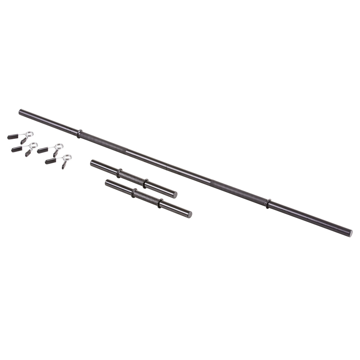 Weights, Two Dumbbell Bars & Full 6-foot Length Bar. and Four 5 lb. 105 lb Barbell and Dumbell  Weight Set Featuring Two 20 lb., Four 10 lb